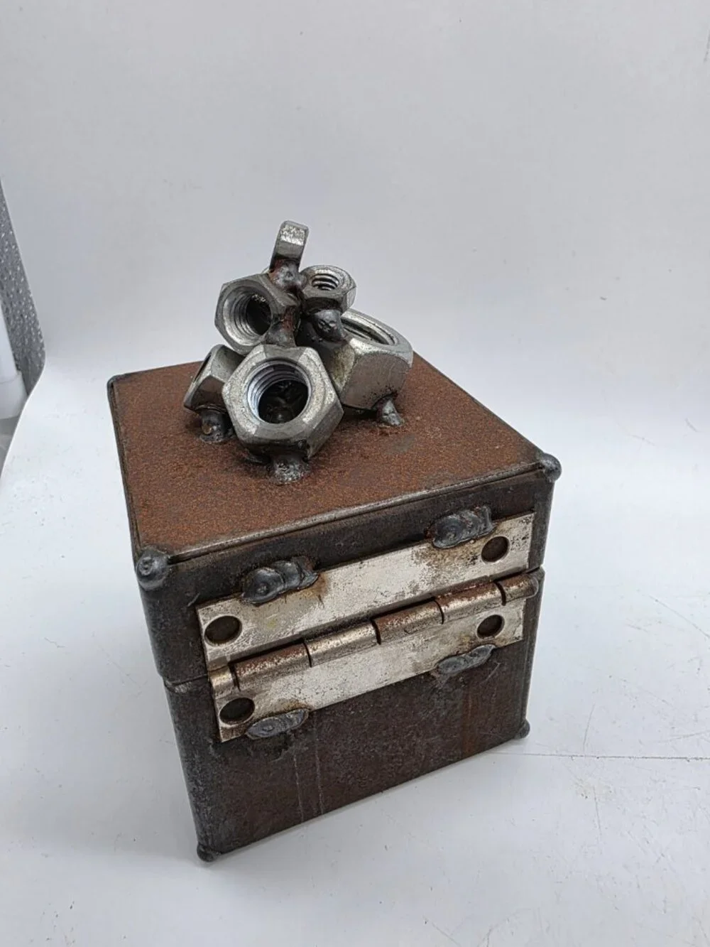 Nut Case Pen Clips Jewelry Holder Welded Metal Art Made in USA